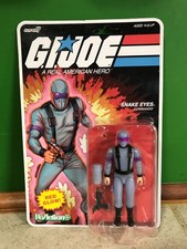 Super7 ReAction Plus 3.75  Figure 4  NIP O-Ring Gi-Joe Cobra RED GLOW SNAKE EYES
