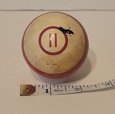 Vintage No. 11 Striped Red White Pool Ball Billiard 2" Replacement L 