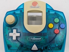 Sega Dreamcast Controller Millennium 2000 Aqua Blue Pad HKT-7700 Tested NearMint