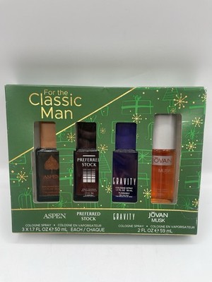 COTY For The Classic Man Cologne Set Aspen, Preferred Stock, Gravity, Jovan Musk