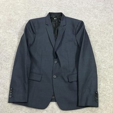 The Kooples Suit Jacket Mens EU 46 Blue Wool Two Button Slim Blazer Formal