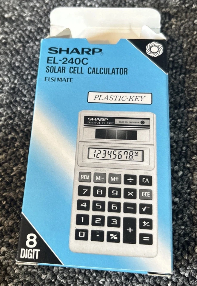 Sharp EL-240c Solar Calculator New Boxed - Image 2 of 4