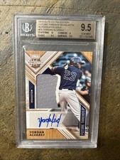 2018 YORDAN ALVAREZ (RC) ELITE EX. ED. FUTURE THREADS BGS 9.5 #67/99 AUTO GOLD