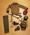 Vintage 12" Tommy Gunn Action Man PARATROOPER UNIFORM SET Red Devils 1960s