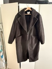 Primark Black Oversized Cocoon Long Soft Coat With Lapels