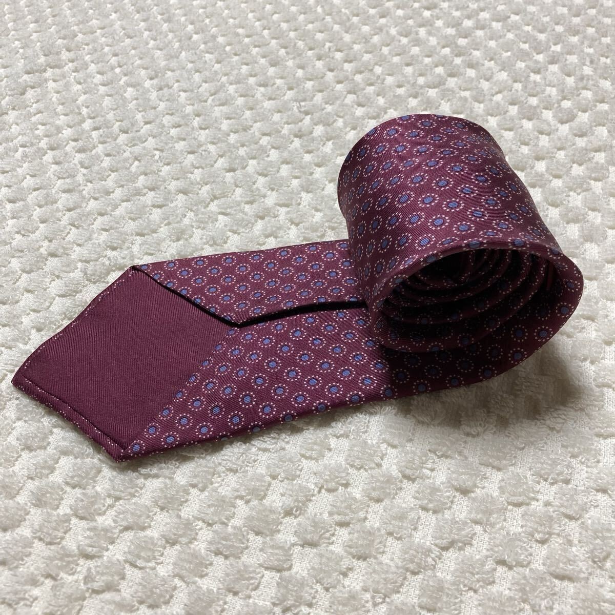 Condition HERMES Tie Small Pattern Circle Dots Al… - image 4