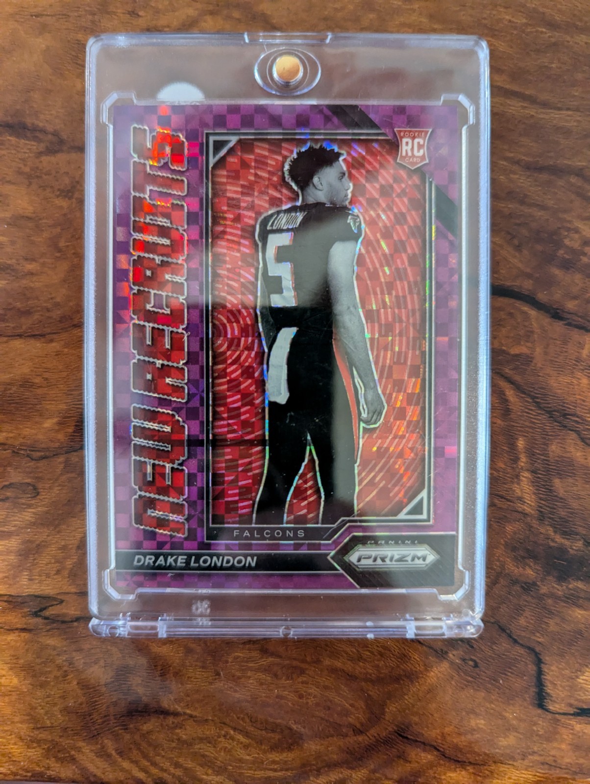 2022 Panini Prizm Drake London New Recruits Purple Power Rookie Prizm /49 #NR-4