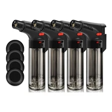 4Pack Eagle Jet Torch Lighter Adjustable Flame Windproof Butane Gun Lighter