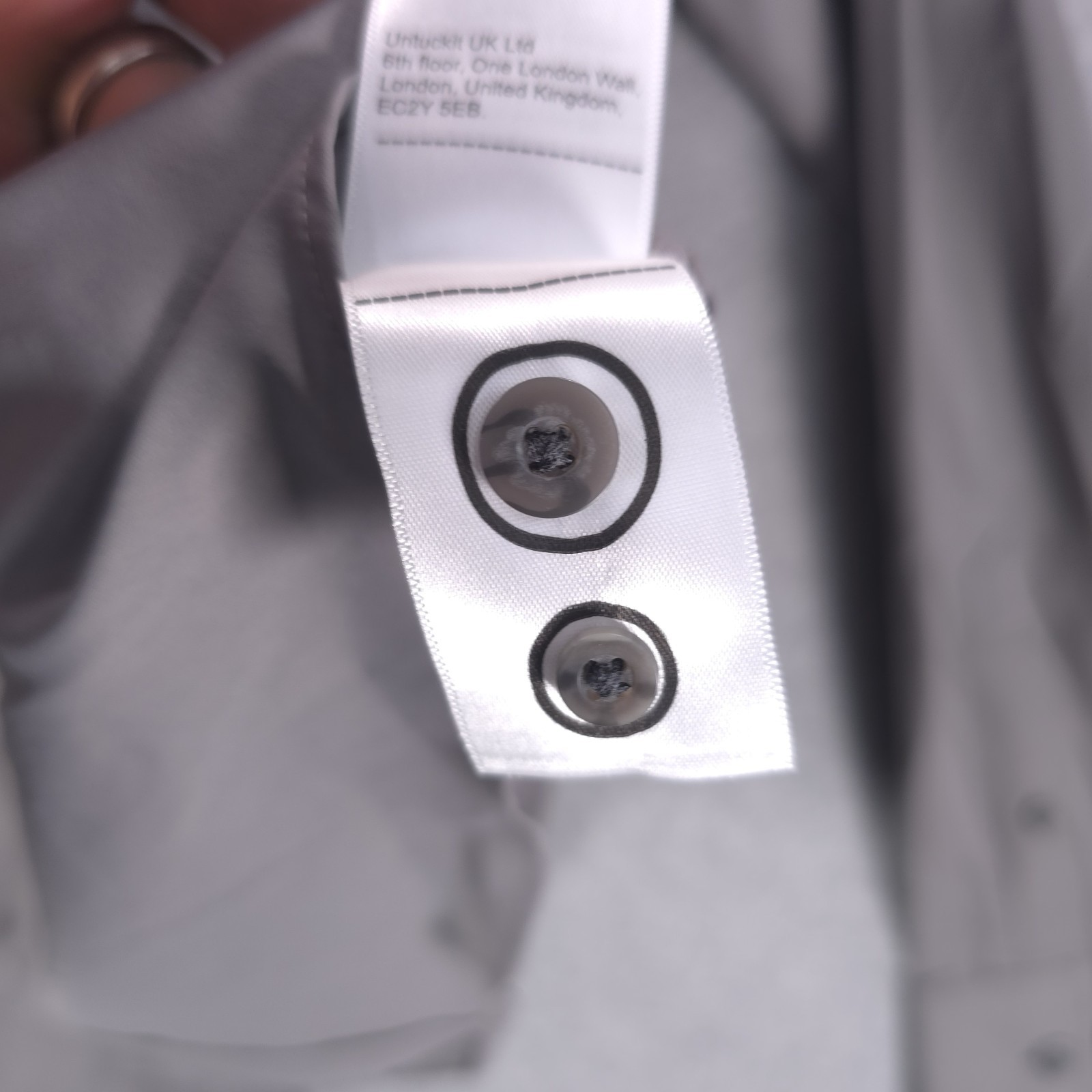 Untuckit Gironde Regular Gray Button Performance … - image 12