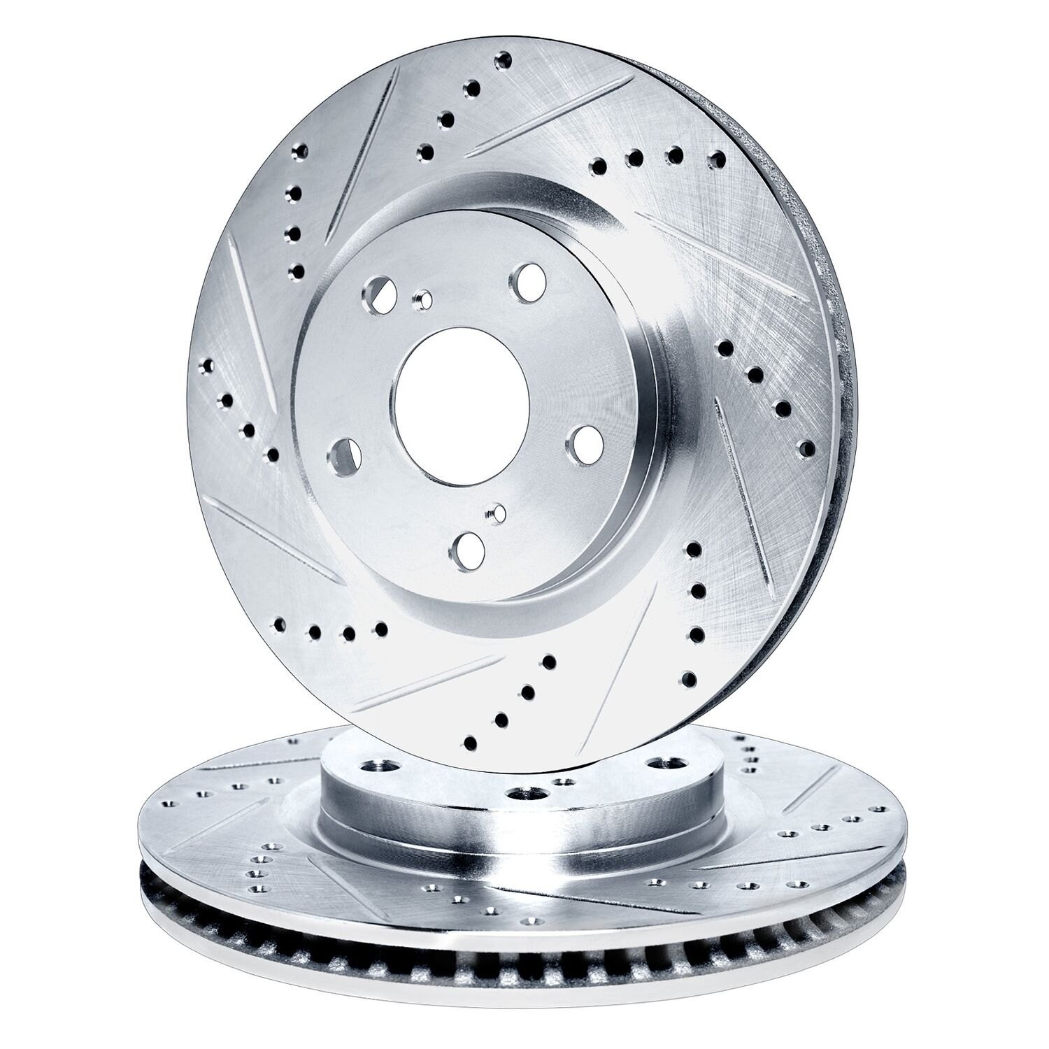 For BMW 325i 06-13 R1 Concepts Drilled & Slotted Rear Brake Rotor Set