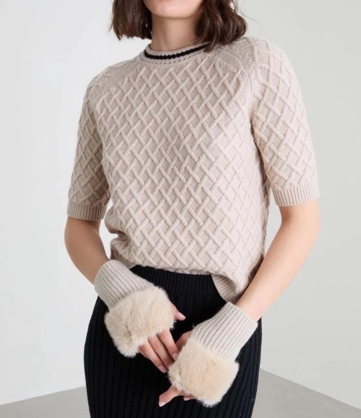 Guantes calentadores de manos Intrend by Max Mara Talla: OS Otoño/Invierno Beige Foto 4 de 4