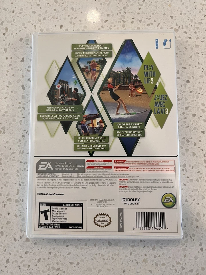 The Sims 3 (Nintendo Wii, 2010) - Image 2 of 4