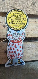 Magnolia Gas & Oils Porcelain Enamel Single Side Sign Board