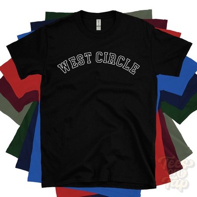 WEST CIRCLE T-SHIRT RETRO VARSITY STYLE alabama tuscaloosa
