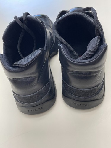 BOLD STYLISH PRADA T0370 Men's Brixxen BLK Leather MidTops UK7.5 US8.5 EXCELLENT - Bild 6 von 13