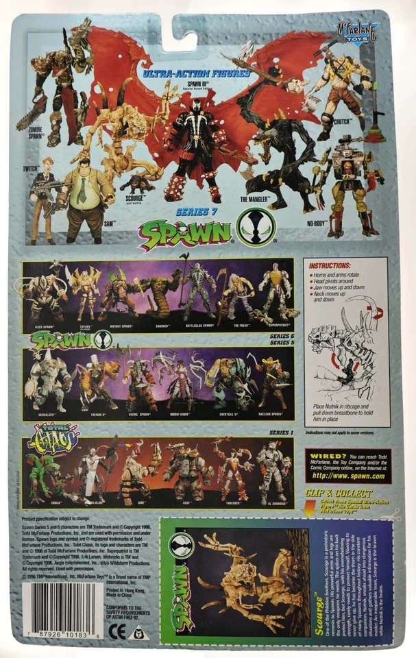 Scourge Spawn 2da Edición Serie 7 Variante Negra 1996 McFarlane Sellado Foto 2 de 2