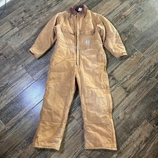 Vintage Carhartt X02 BRN Insulated Coveralls 48 Short Brown Workwear
