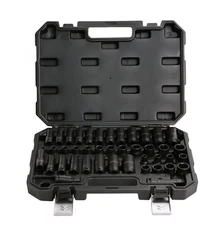 SAE & Metric Standard and Deep Impact Socket Set With Joint and Extension