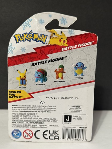 Pokemon listo para la batalla! Paquete de figuras de batalla Snowball Squirtle nuevas en paquete - Imagen 3 de 4