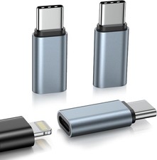 3 Pack Lightening Female to USB C Male Adapter Compatible for iPhone 17e/17/17 A