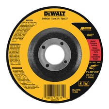 DEWALT DW8424H Type 27 HP Metal Cutting Wheel, 4-1/2" x .045" x 5/8"-11
