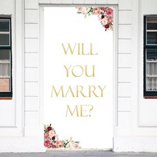 Will You Marry Me Banner - Bridal Shower Large, Door