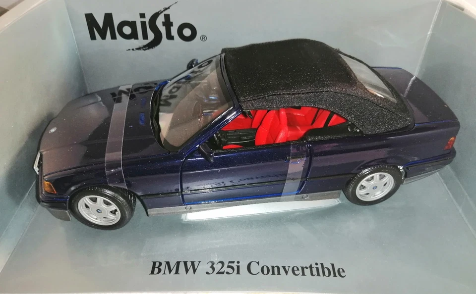 BMW 325i CONVERTIBLE BLU REF.31816 MAISTO SCALA 1/18 - Immagine 2 di 4