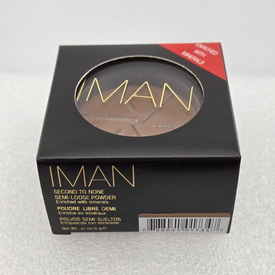 IMAN Second to None Semi-Loose Powder 0.21oz EARTH MEDIUM Enriched Minerals NIB - Image 2 of 4