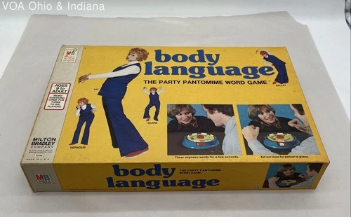 Vintage 1975 Milton Bradley Body Language The Party Pantomime Word Game 4544