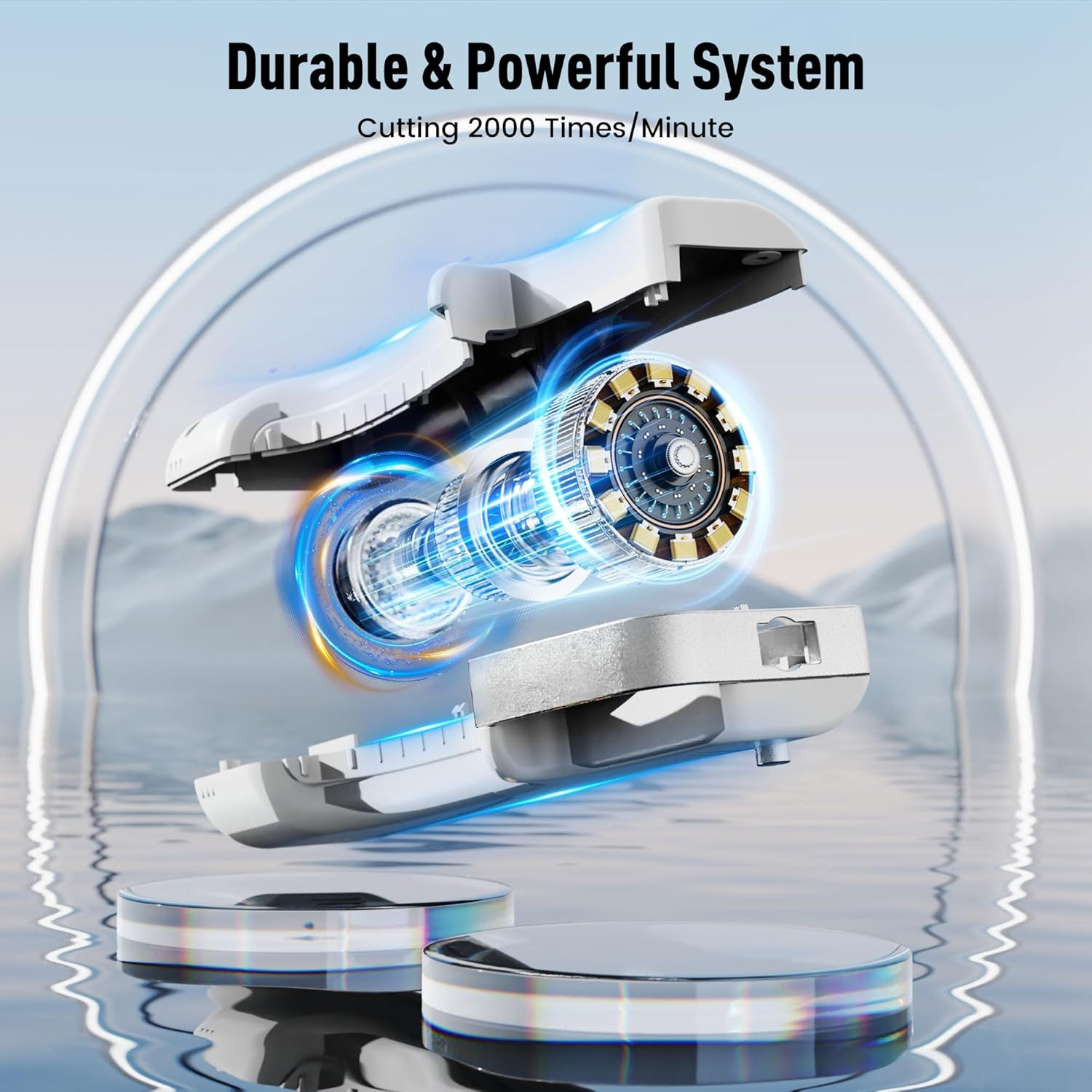 Electric Knife for Meat Slicing, Electric Bread Knife with 4 Stainless Steel Bla