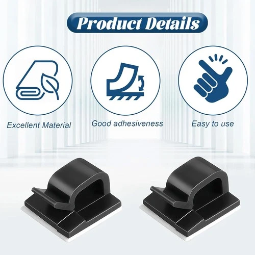 50 Pcs Cable Tidy Clips for Cable Management - Self-Adhesive Wire Clips for Car - Picture 3 of 6