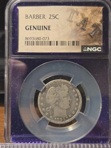 1893-P Barber Quarter — photo from another recent sale