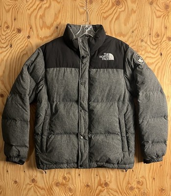 North Face Nuptse 700 Pro Down Jacket Mens M Gray/Black 2003