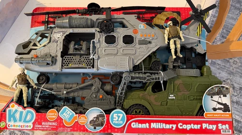 Kid Connection Giant Military Copter Play Set 57 Pcs Brand new: in original box