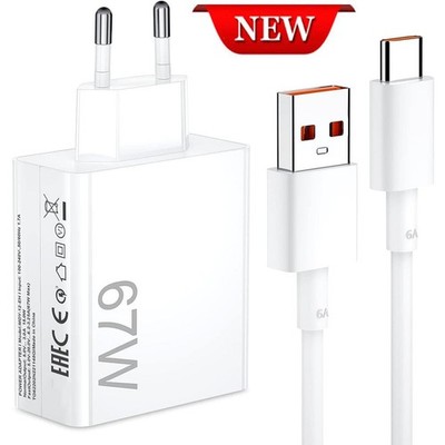 Ladegerät mit Typ-C-Kabel für Xiaomi 14T 13T 13 Lite 12 12S Ultra 12X 11T/Redmi
