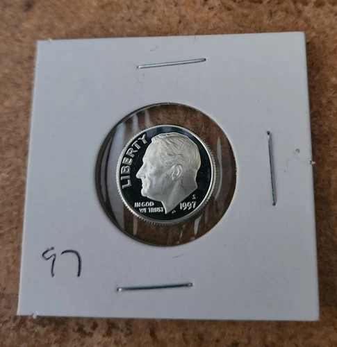 1997 s 90% silver proof Roosevelt dime