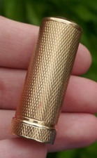 Vintage Tiffany & Co. Solid 14k Yellow Gold Textured Lip Stick Holder - 30.2g.