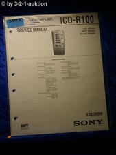 Manuale Di Servizio Sony ICD R100 Registratore IC (#5403)