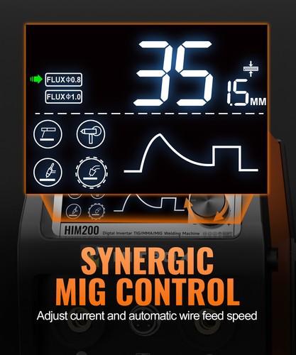 UK MIG Welder DC 220V Inverter IGBT Gasless MIG Stick Welding Machine & Helmet - Picture 4 of 13
