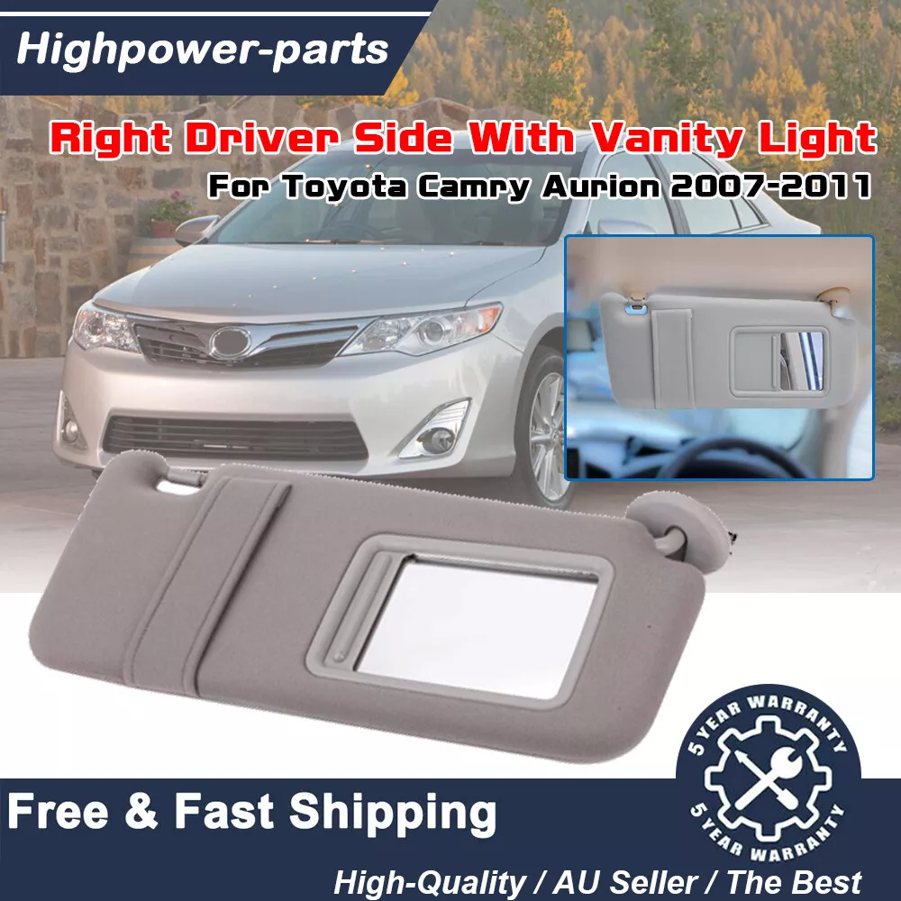 For Toyota Camry AURION 07 11 WITH Vanity Light Sun Visor Shade Right Driver AU