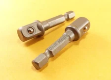 Drill Hog® 3/8" Socket Adapter Hex Shank Impact Driver Bit 2Pc Lifetime Warranty