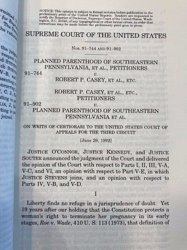 Planned Parenthood of SE Pennsylvania - US Supreme Court -- Rare Historical Copy - Picture 4 of 6