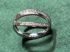 Swarovski Women's Ring Rhodium Twist Crystal Jewelry Collection