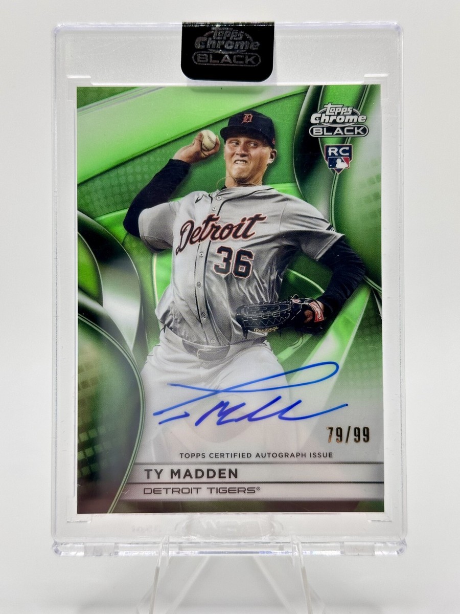 2025 Topps Chrome Black Ty Madden Green Refractor Parallel Auto RC