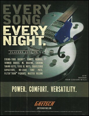 Gretsch Players Edition G6118T Anniversary 2017 advertisement 8 x 11 ad print