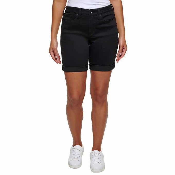 Bermuda jean noir femme new arrivals