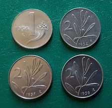 1 LIRA 1954 FDC + 2 LIRE 1954, 1957, 1959 FDC