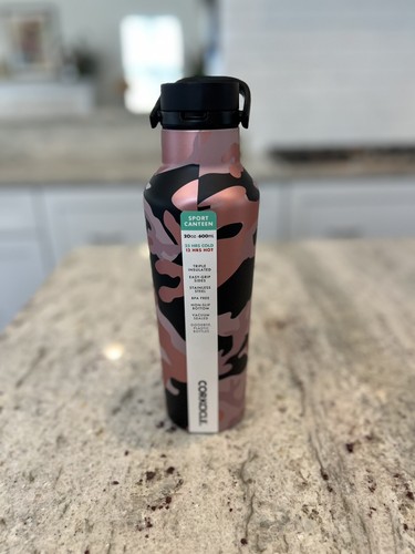 NEW Corkcicle 20oz. Triple Insulated Stainless Steel Sport Canteen - Rose Camo - Picture 2 of 8
