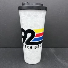 Dutch Bros Coffee 92 Primary Striped 16oz Travel Cup Tumbler BPA Free Retro