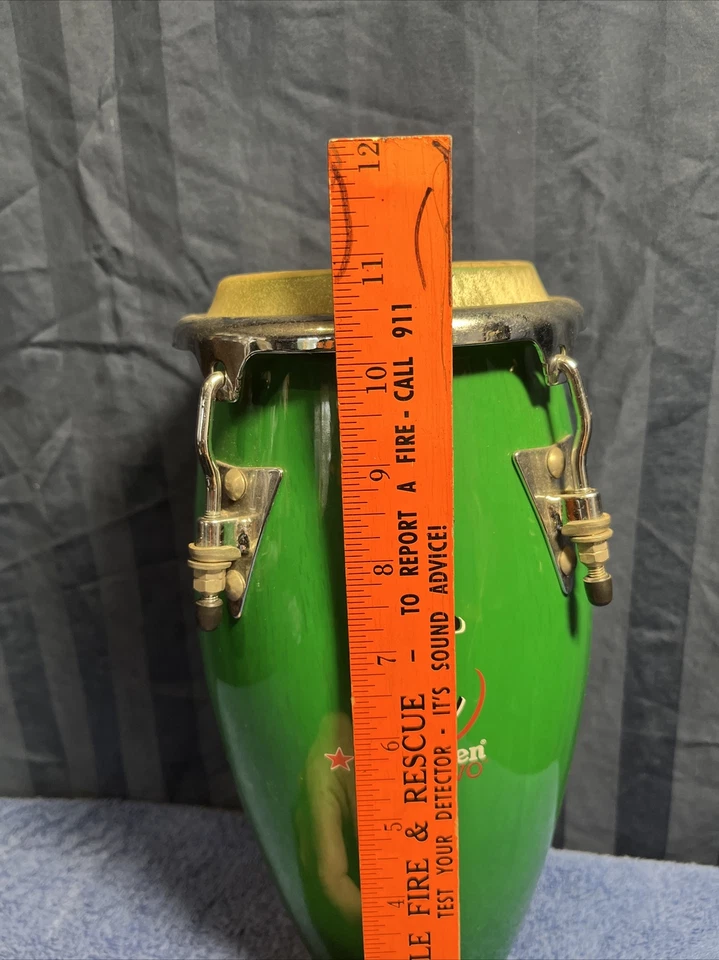 11” Latin Percussion LP Conga Drum. Heineken EN VIVO. Green    S4 - Image 3 of 4